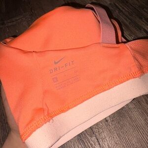 Nike Dri-FIT Orange/Pink Sports Bra small